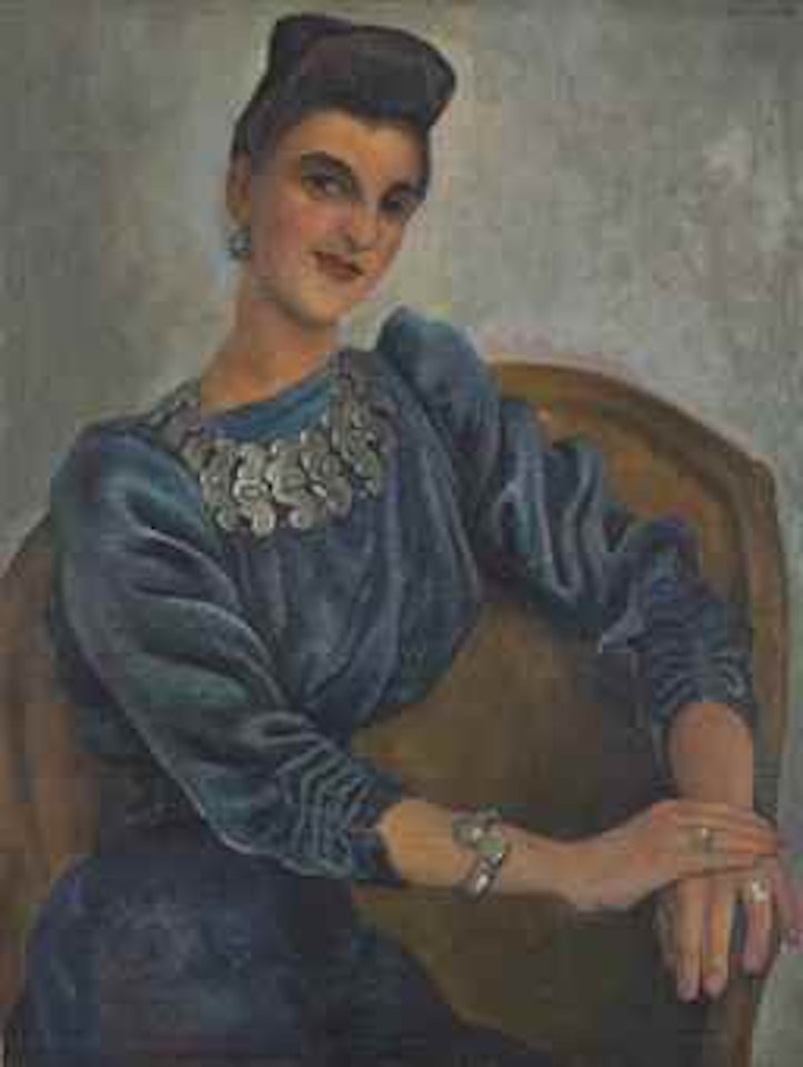 La mujer de collar, Regina Rubinoff Tomars (also known as Dama en azul) by Diego Rivera