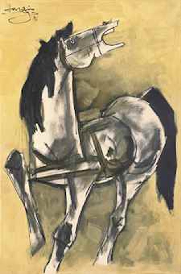 Untitled (Horse) by M.F. Husain