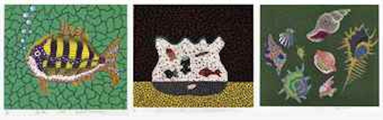 Goldfish Bowl; Shellfish; & Depth of the Sea by Yayoi Kusama