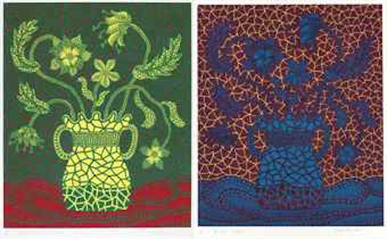 Flower (4); & Flower (5) by Yayoi Kusama