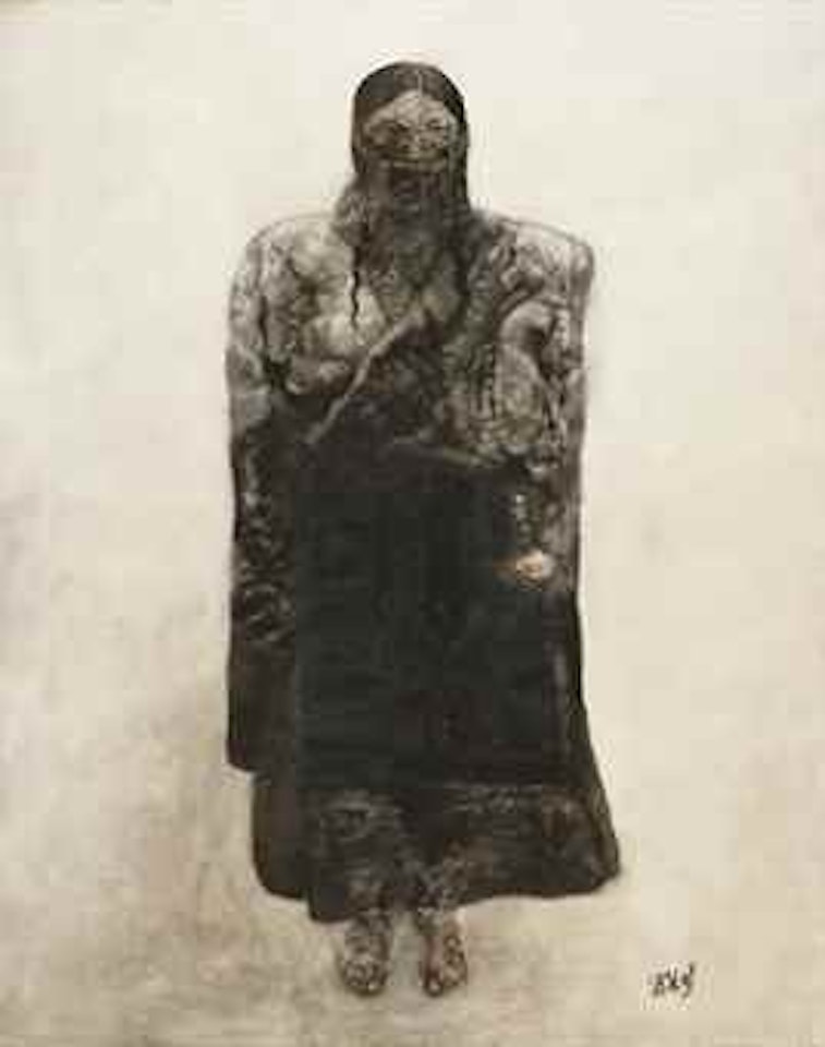 A Woman Wearing Long Gown by Zhou Chunya