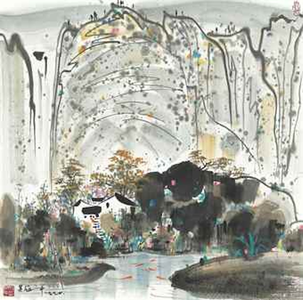 House by the Waterfall by Wu Guanzhong