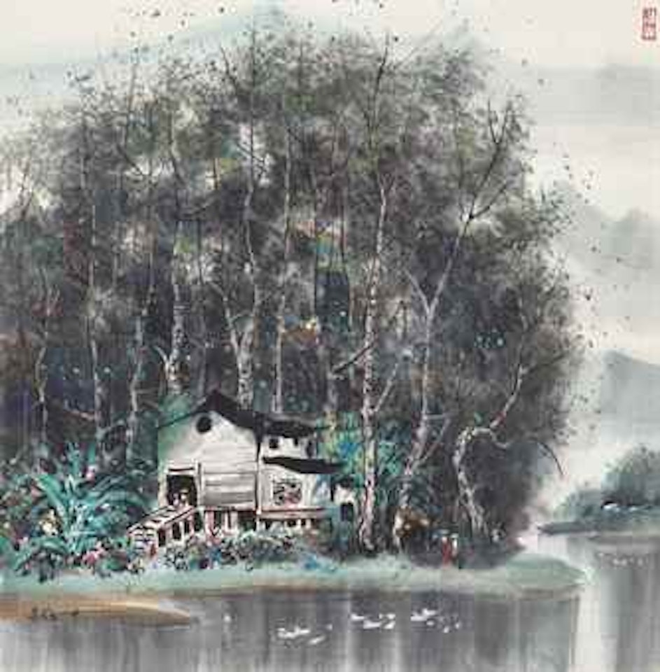 Lodge by the River by Wu Guanzhong