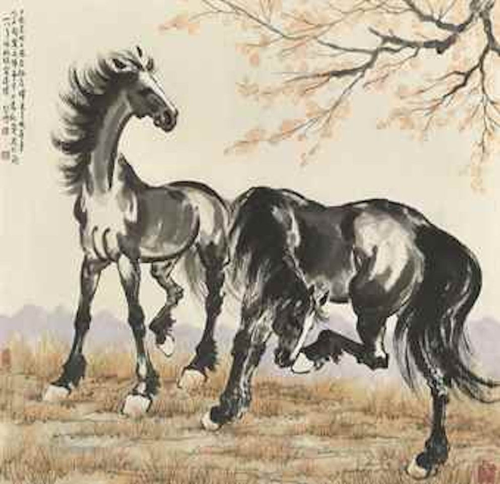 Scenes Inspired by Yu Xin’s Poetic Sentiment by Xu Beihong