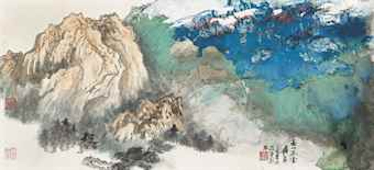 Snow Upon Spring Mountains by Zhang Daqian