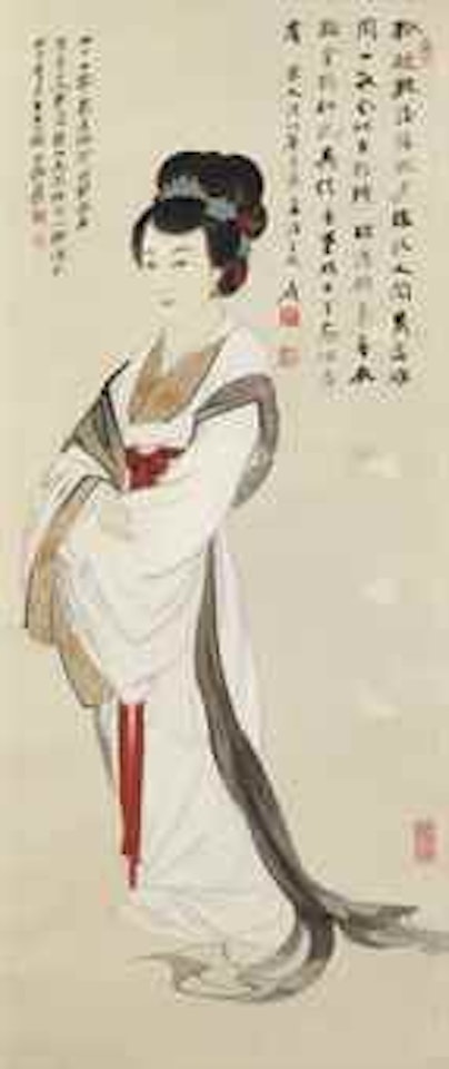 Lady in the Style of Tang Yin by Zhang Daqian