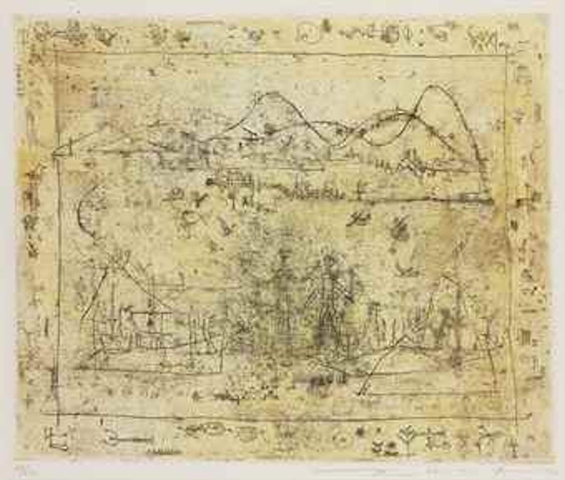 Paysage Avec Encadrement (Framed Landscape) by Zao Wou-Ki