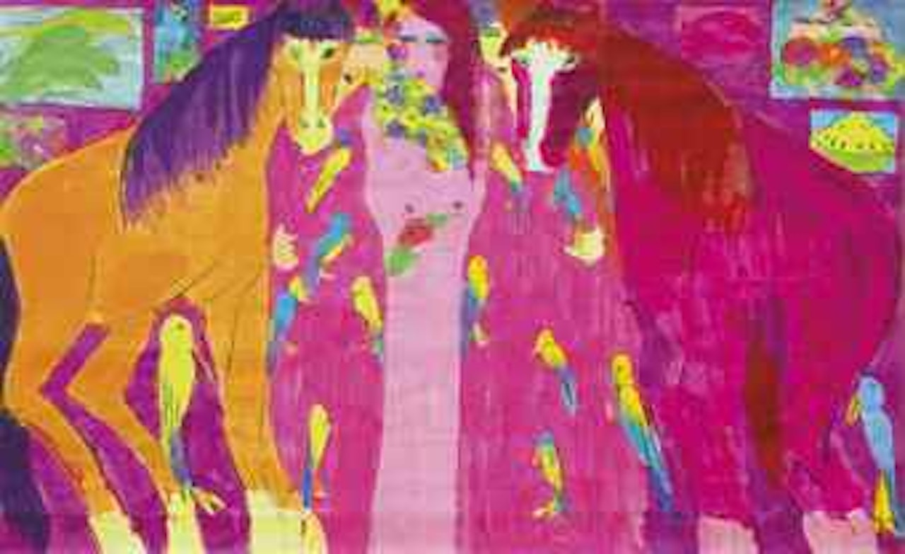 A Woman and Two Horses by Walasse Ting