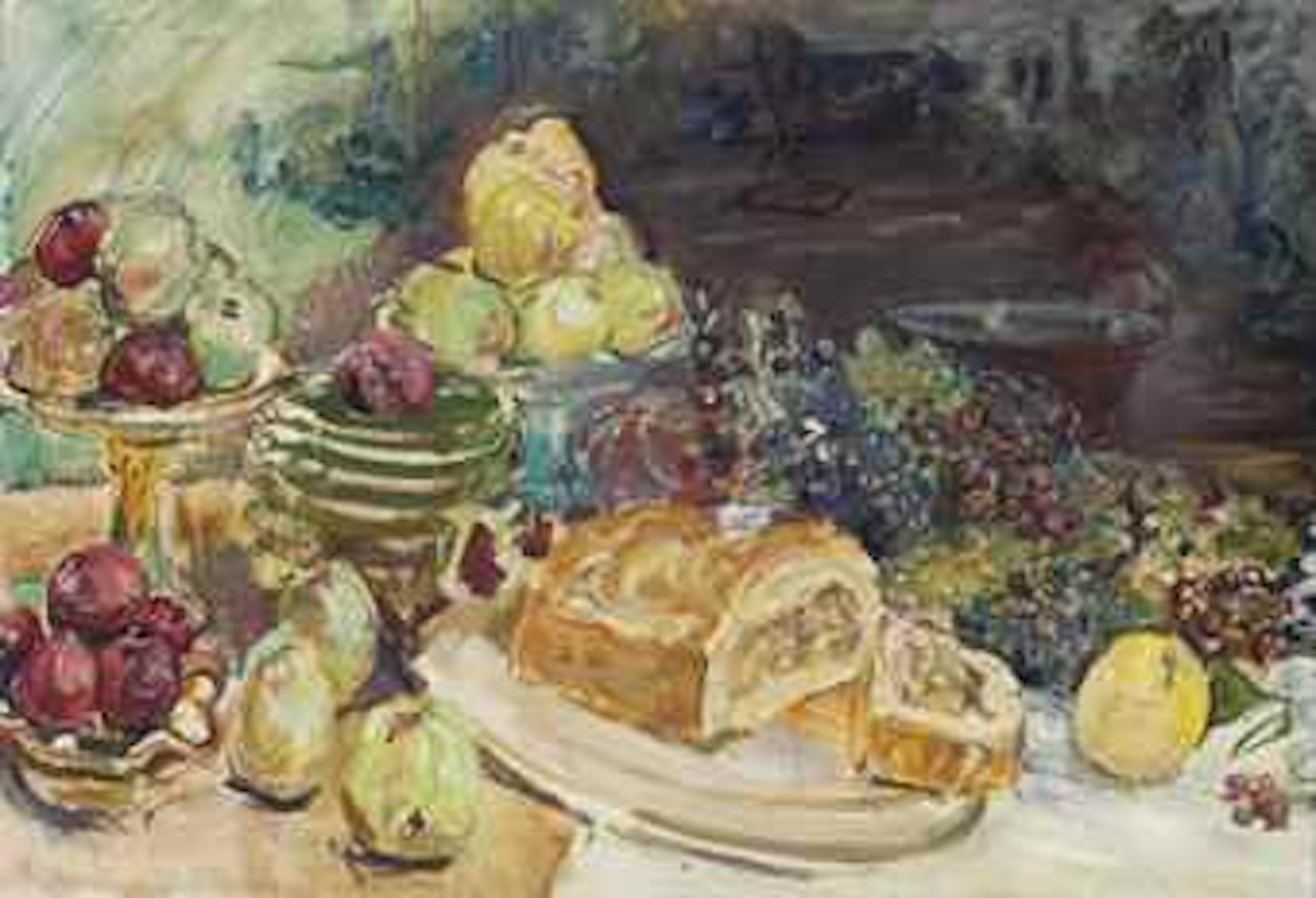 Pastete und Früchte by Max Slevogt