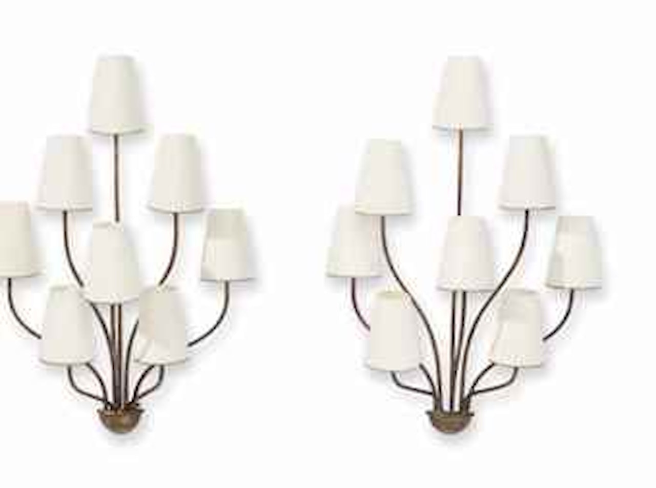 A PAIR OF EIGHT-LIGHT 'PERSANE' APPLIQUES by Jean Royere