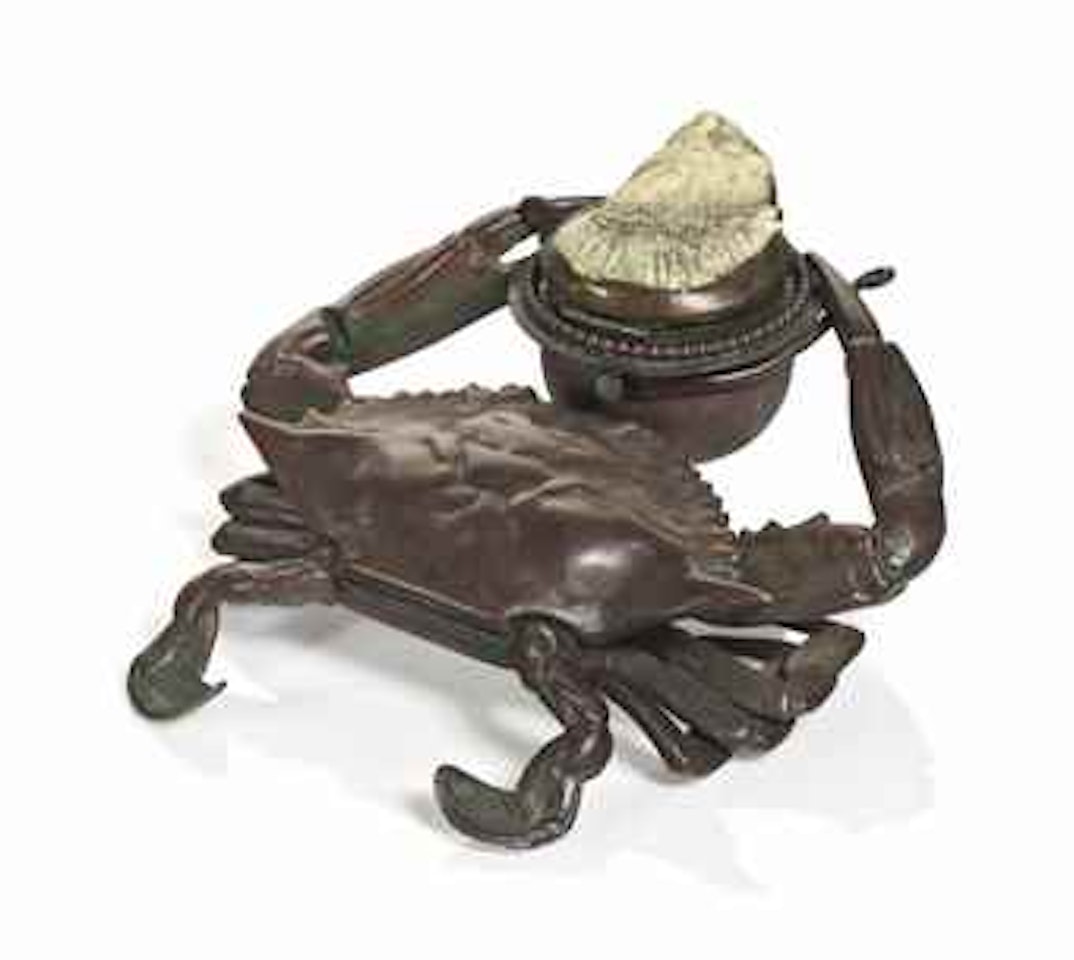 A 'CRAB' INKSTAND by Tiffany Studios