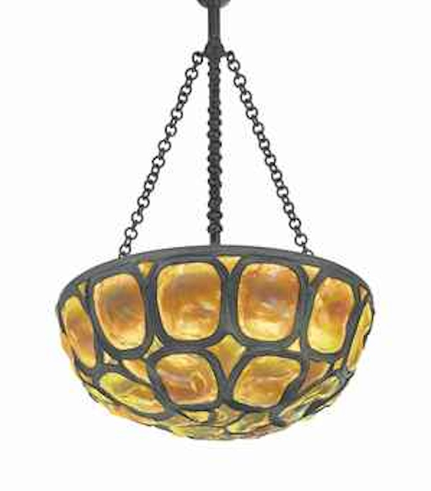 A 'TURTLEBACK TILE' CHANDELIER by Tiffany Studios