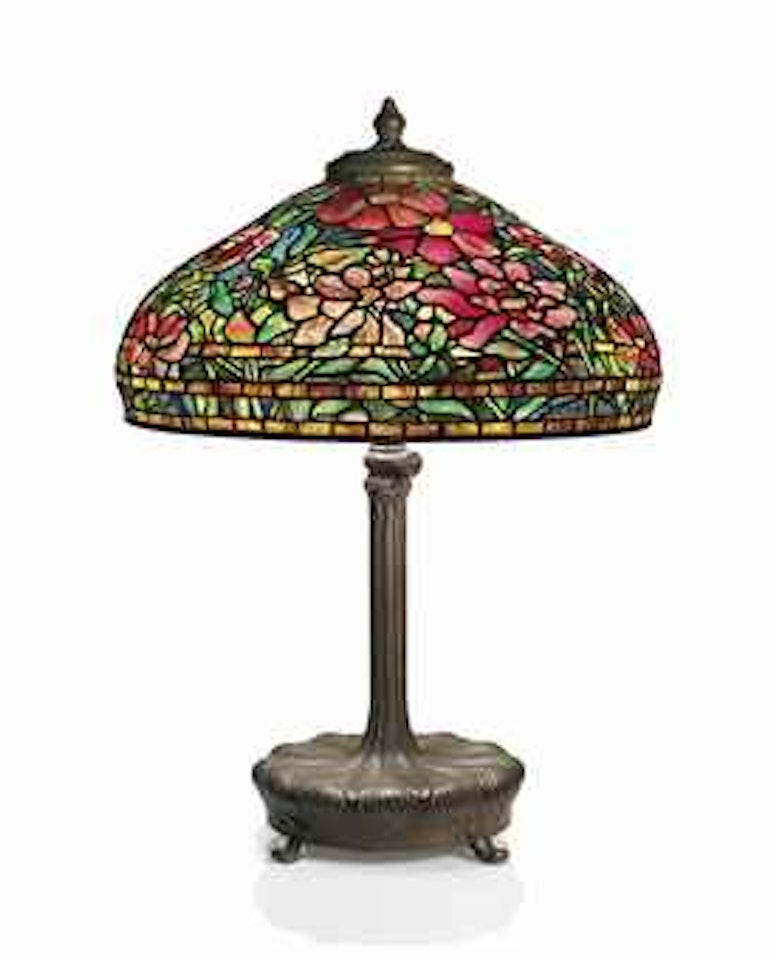 AN EARLY 'PEONY' TABLE LAMP by Tiffany Studios
