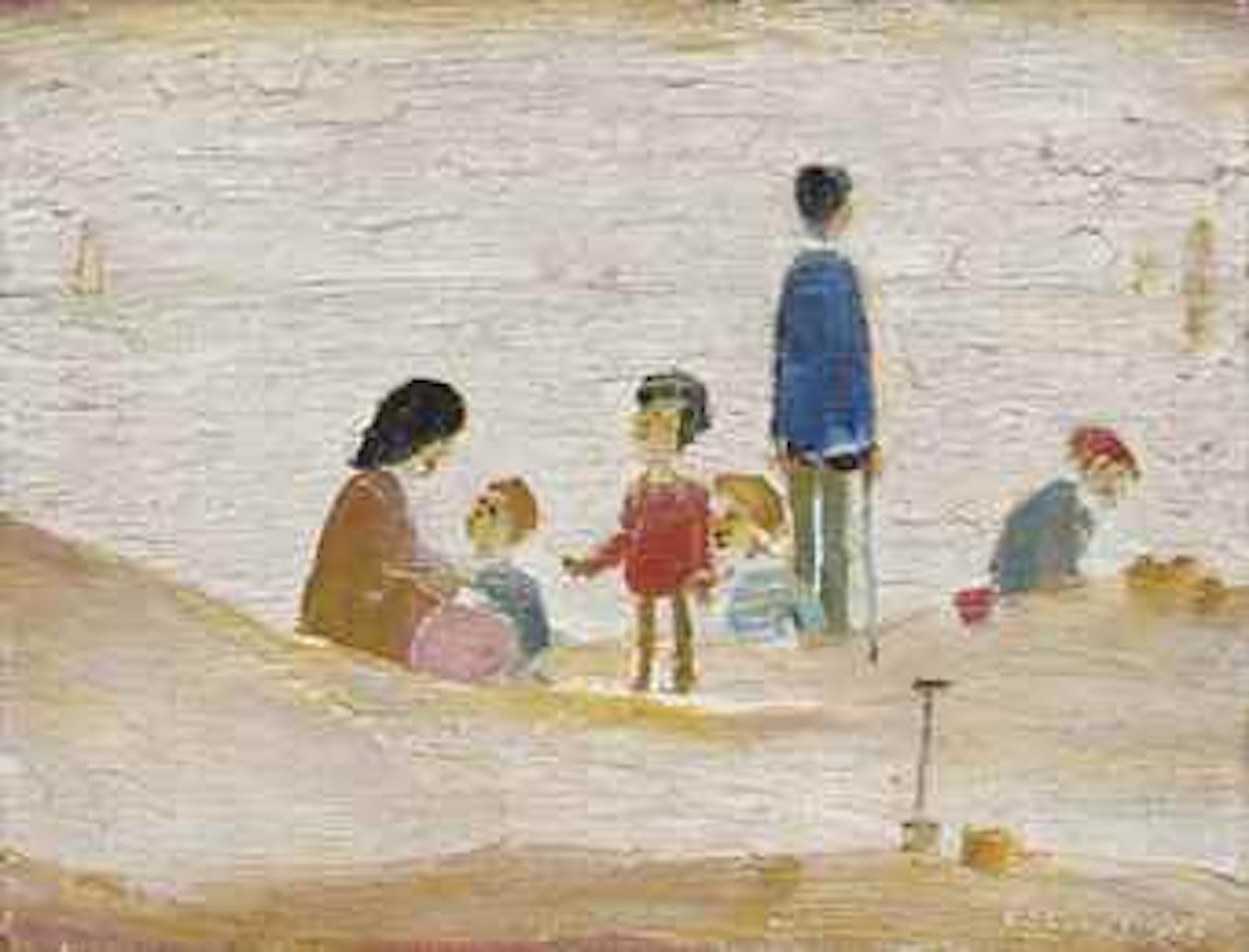 Beach Scene by Laurence Stephen Lowry