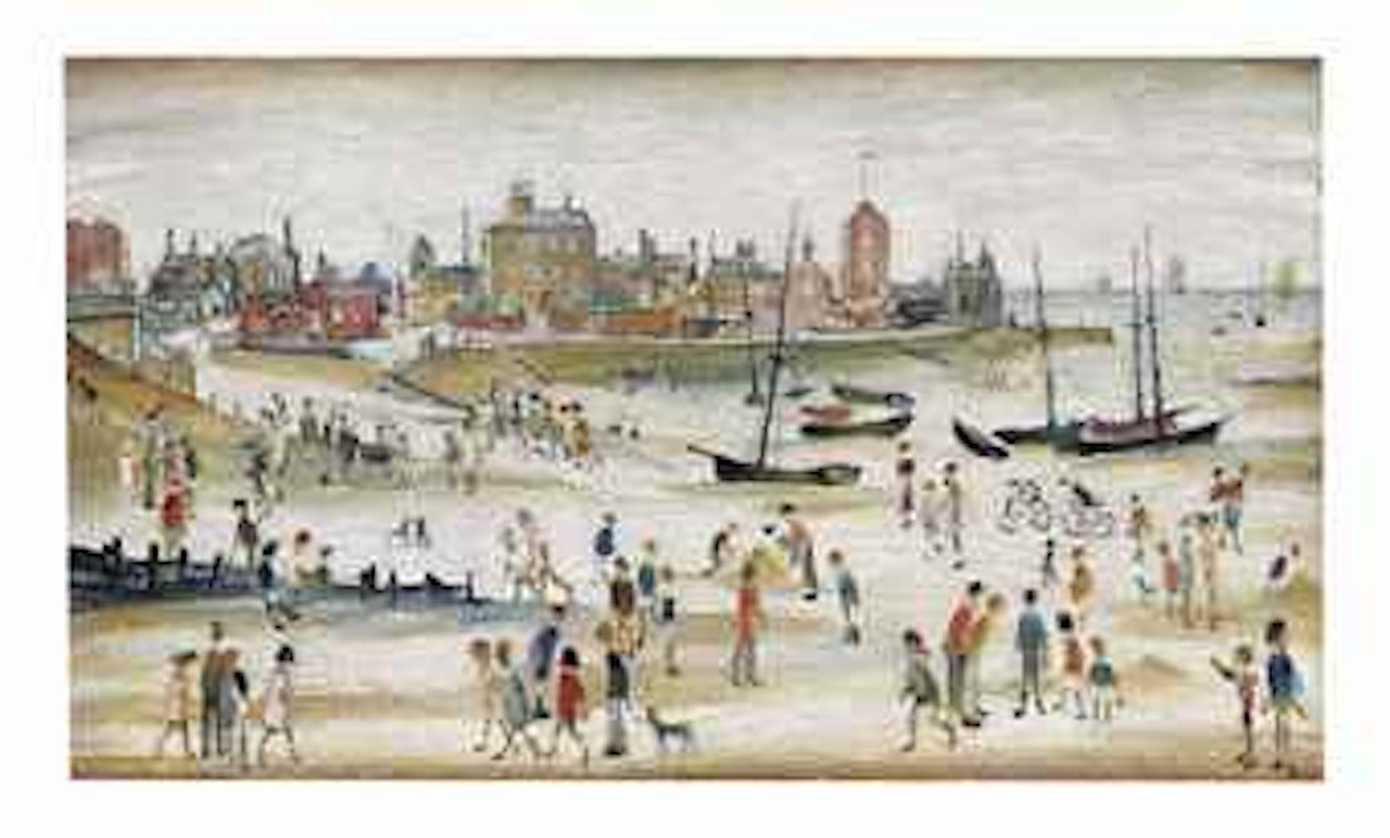 Beach Scene by Laurence Stephen Lowry