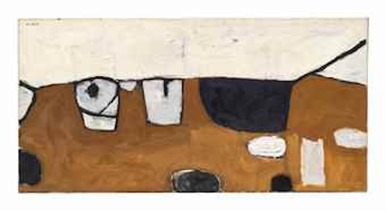 Still Life on Black Table I (Landscape Still Life) by William Scott