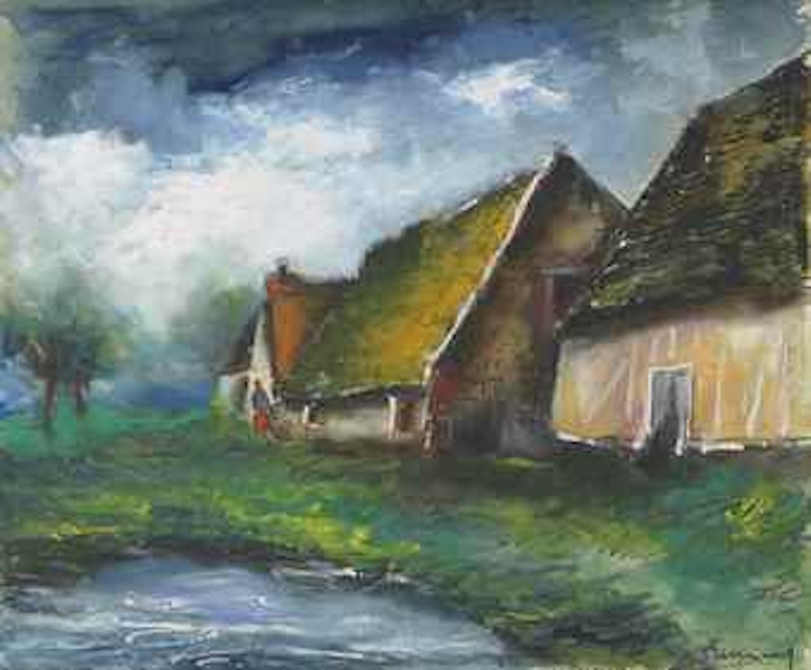 Paysage à la mare by Maurice de Vlaminck