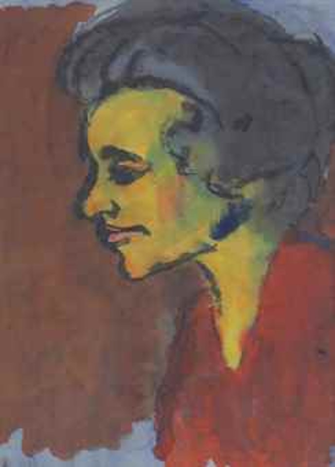 Frauenportrait im Profil nach links by Emil Nolde