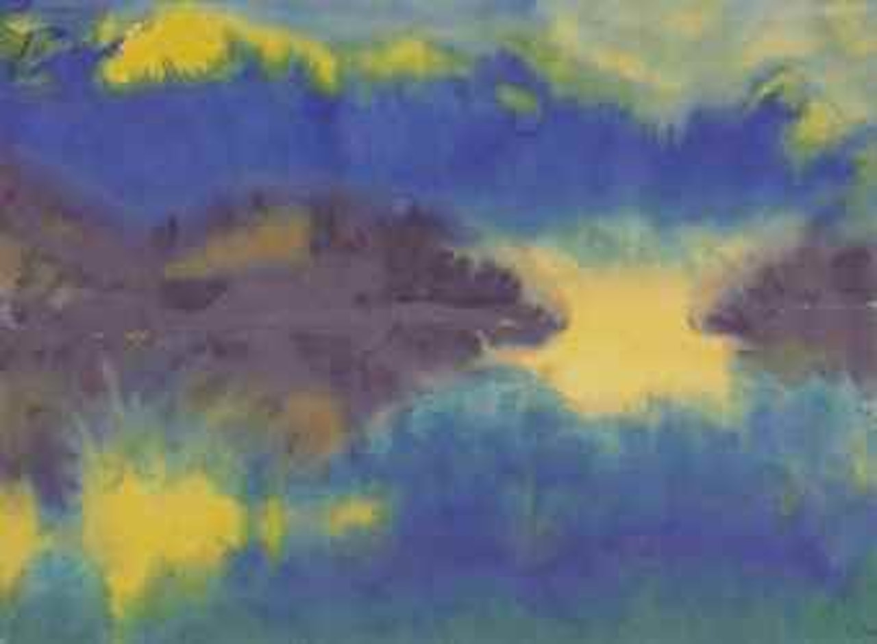 Schweizer Alpenlandschaft und der Vierwaldstättersee by Emil Nolde