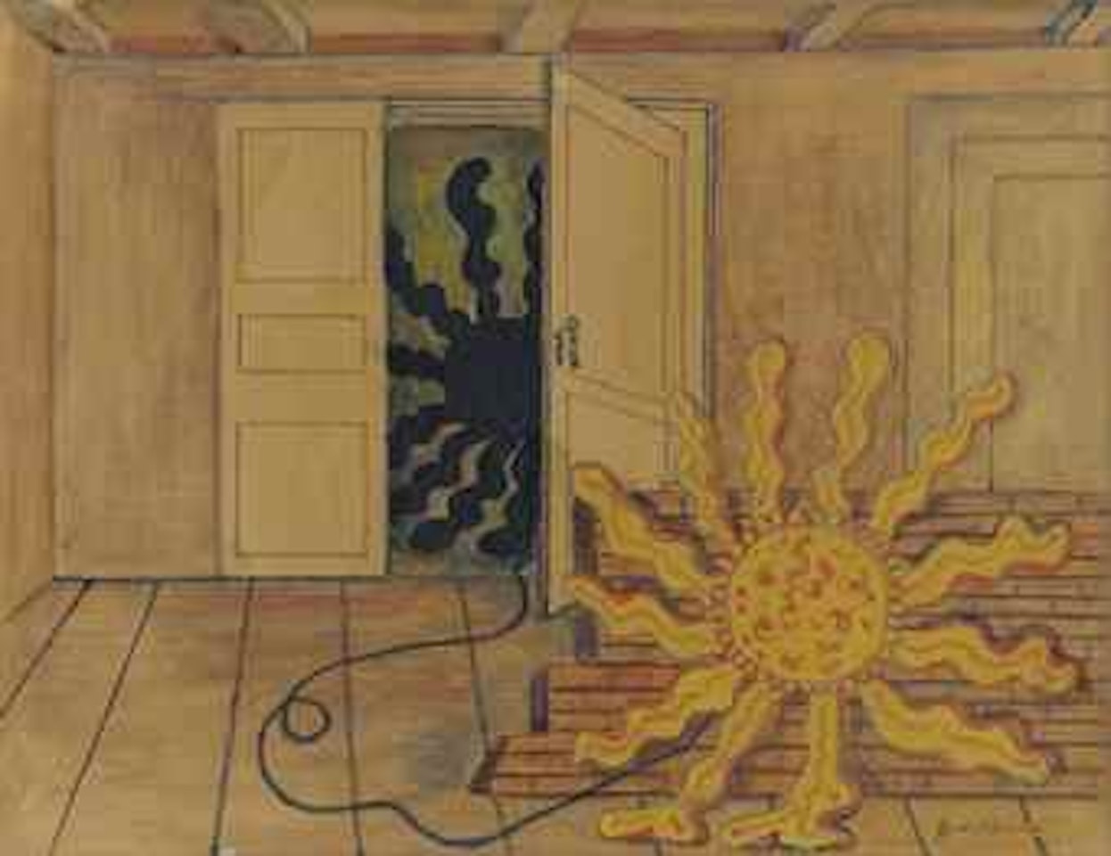 Sole in una stanza by Giorgio de Chirico