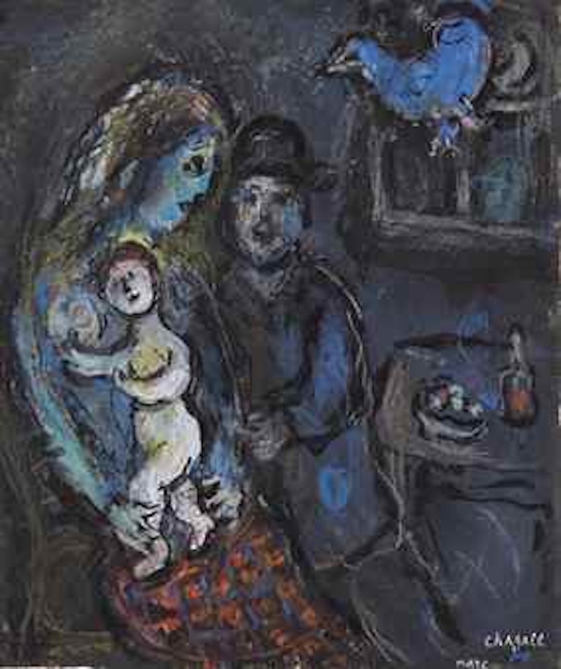 La famille au coq bleu by Marc Chagall