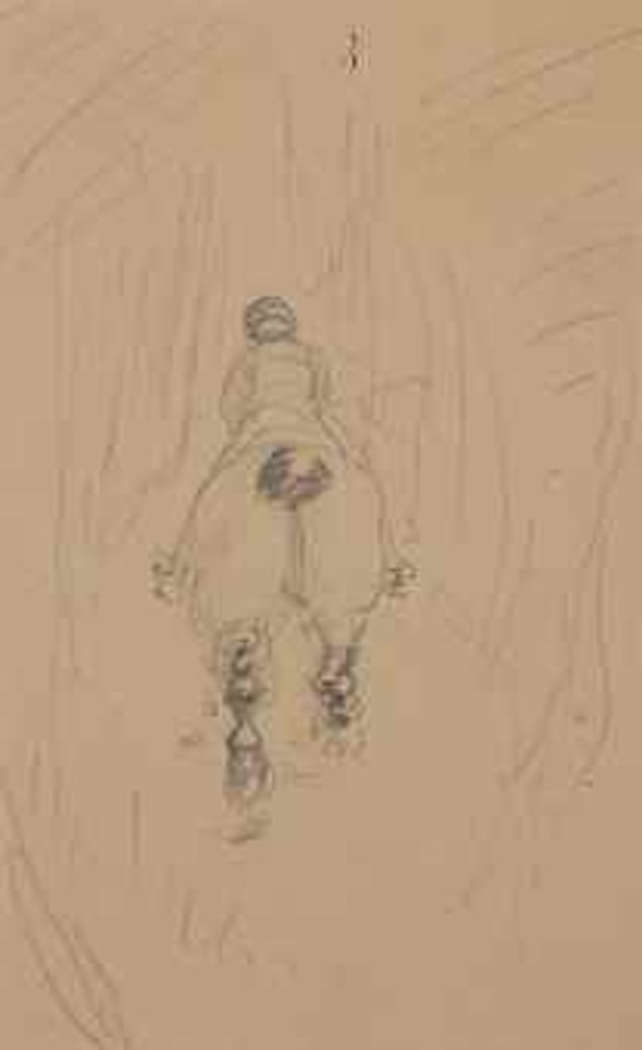 Cavalier de dos (recto); Etude de cheval (verso) by Henri de Toulouse-Lautrec