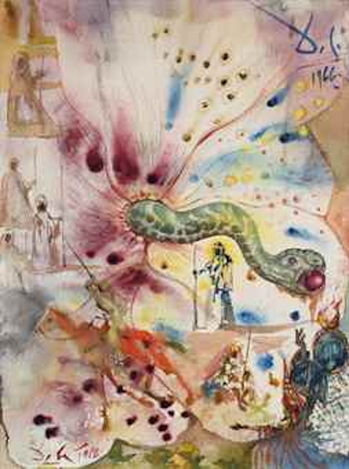 Le serpent et la pomme by Salvador Dali