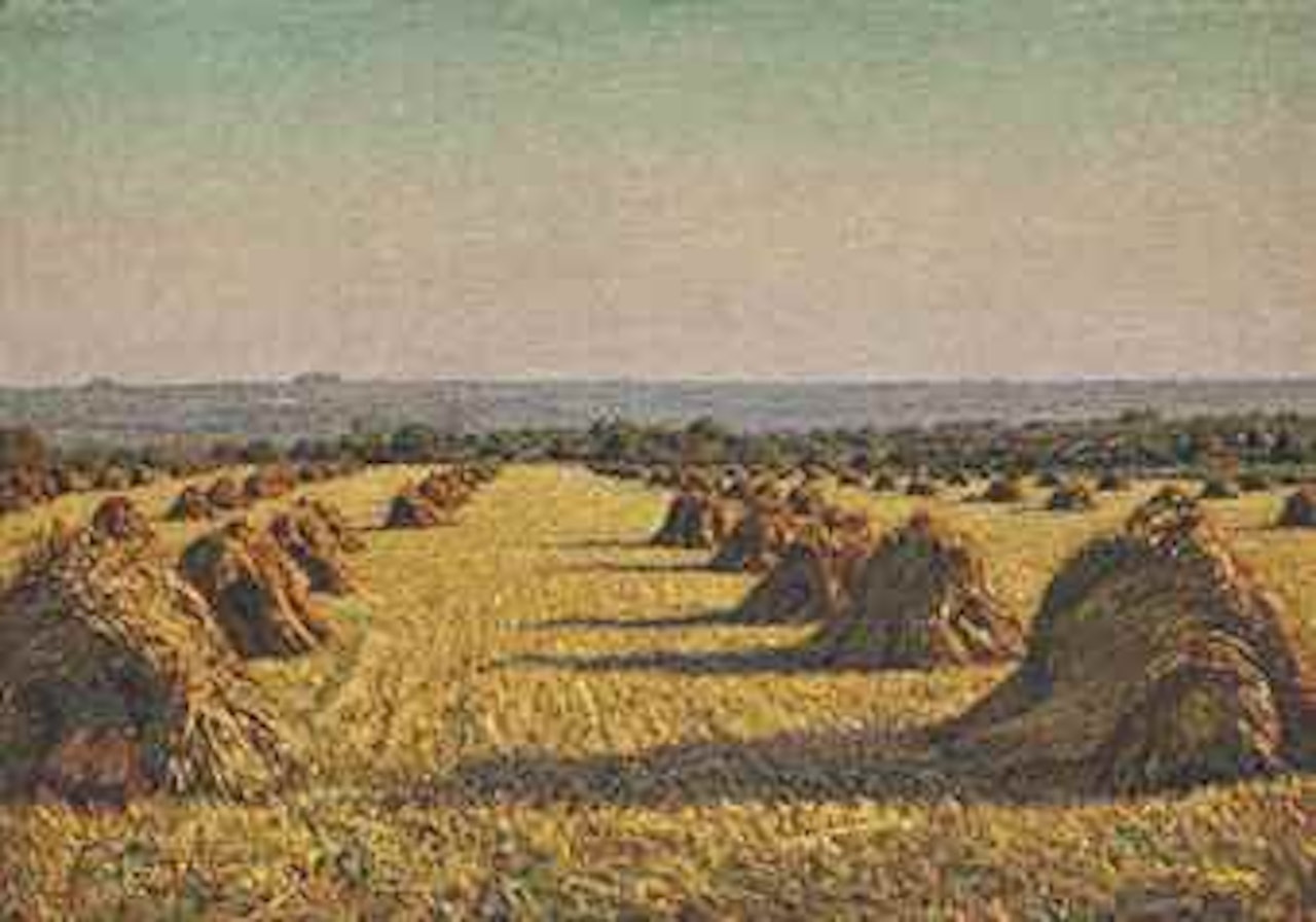 Paysage de moisson by Gustave Cariot