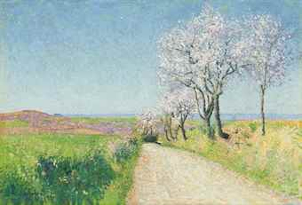 Chemin aux amandiers en fleur by Achille Laugé