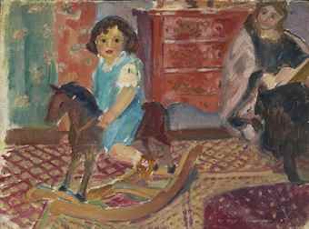 Portrait d'Antoin blocq au cheval (première pensée) by Maurice Denis