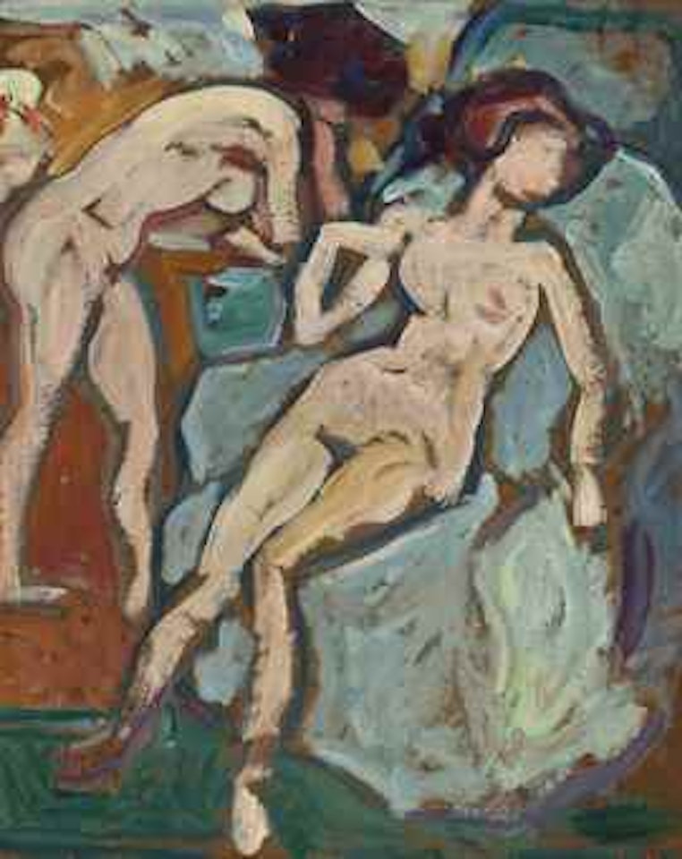 Nu au fauteuil bleu by Louis Valtat