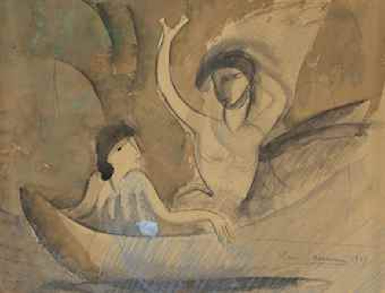 La barque by Marie Laurencin