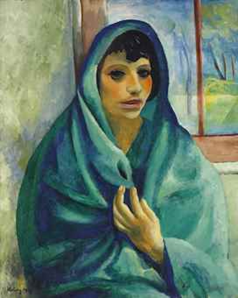 Jeune femme au châle vert by Moïse Kisling
