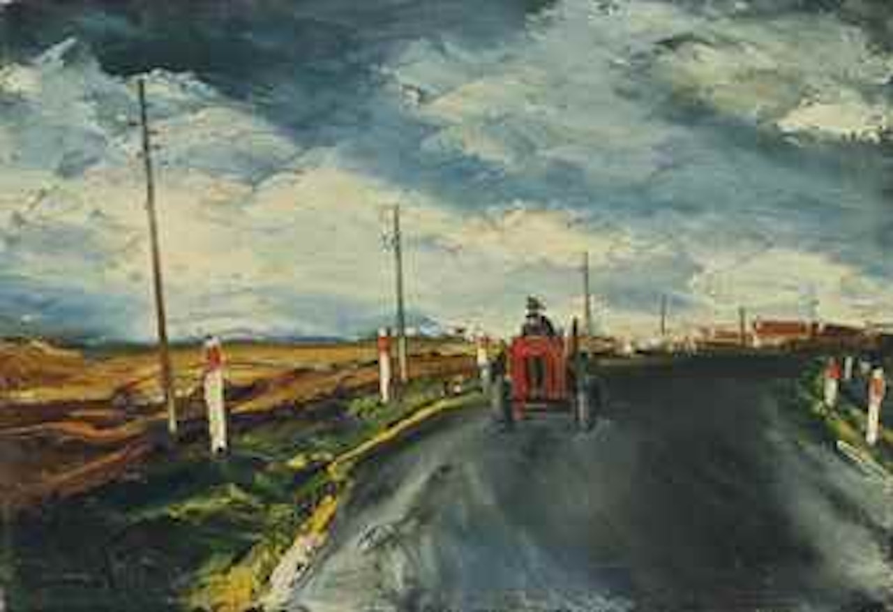 Le tracteur rouge by Maurice de Vlaminck