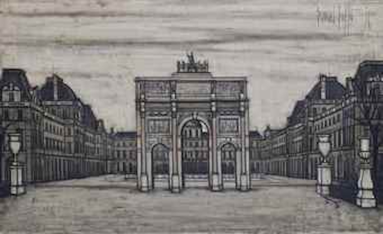 La cour du Louvre et l'arc du Carrousel (L'Arc de Triomphe du Carrousel) by Bernard Buffet