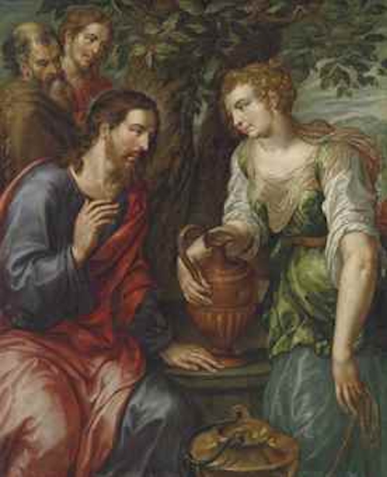 Christ and the Woman of Samaria by Hendrick de Clerck