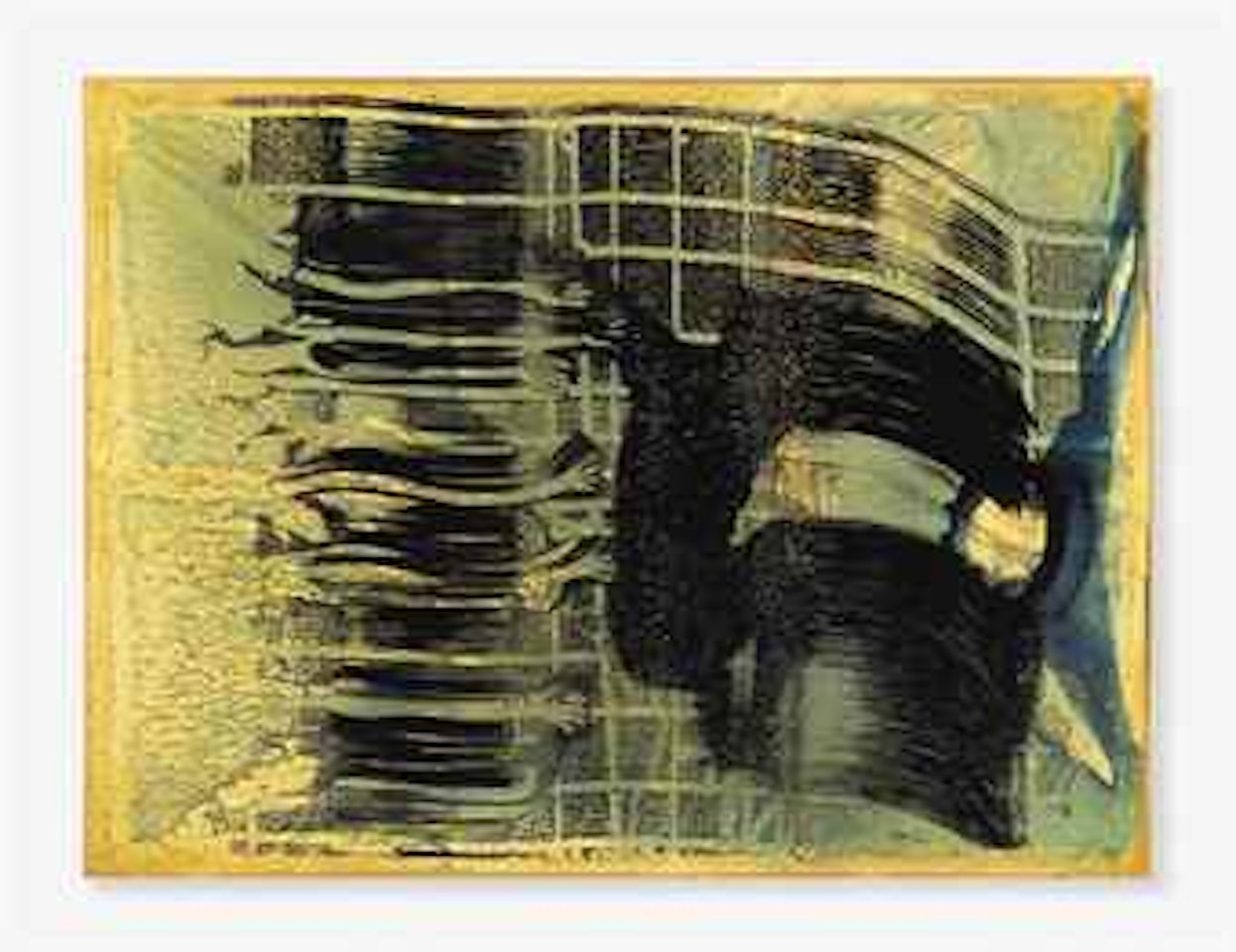Flucht (blau) (Flight (blue)) by Sigmar Polke