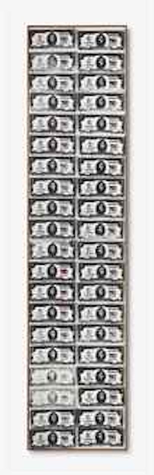 Two Dollar Bills (Fronts) [40 Two Dollar Bills in red] by Andy Warhol