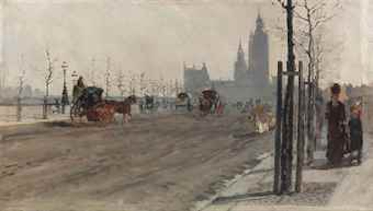 Veduta di Londra (The Victoria Embankment, London) by Giuseppe de Nittis
