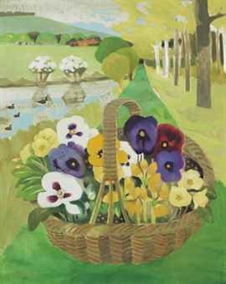 Pansies by the lake, Glyndebourne by Mary Fedden