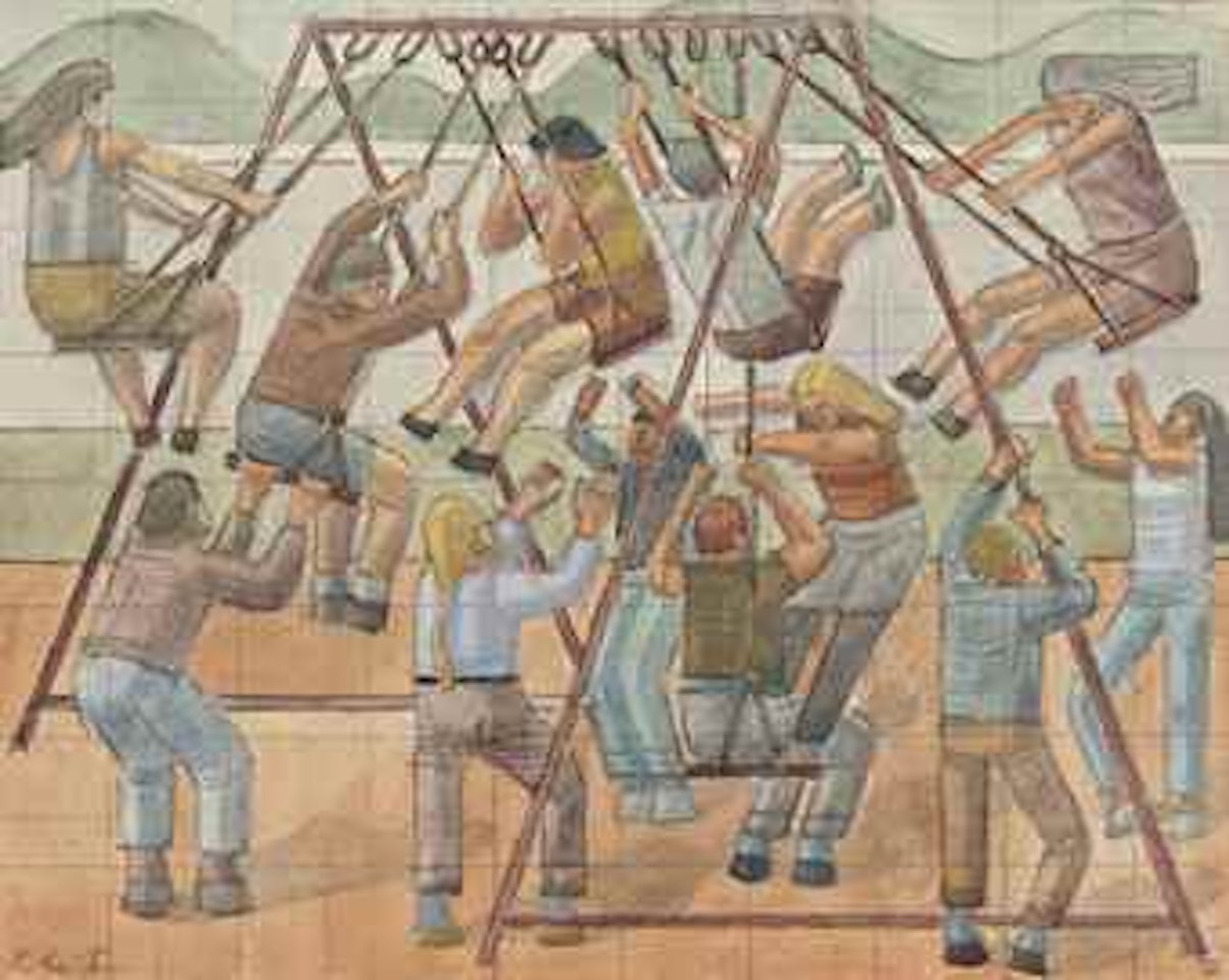 Study for 'The Swings (The Playground)' by William Roberts