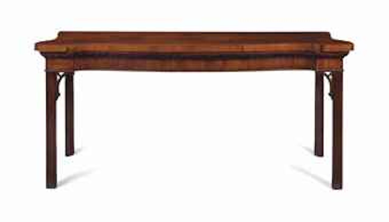 A GEORGE III MAHOGANY SERVING TABLE by Anonymous