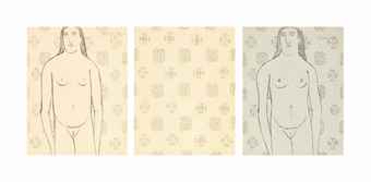 Untitled (Nude Studies on Decorative Background) by Francis Newton Souza