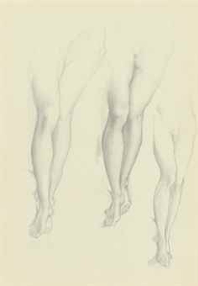 Studies of the sailor's legs for 'The Depths of The Sea' by Edward Coley Burne-Jones