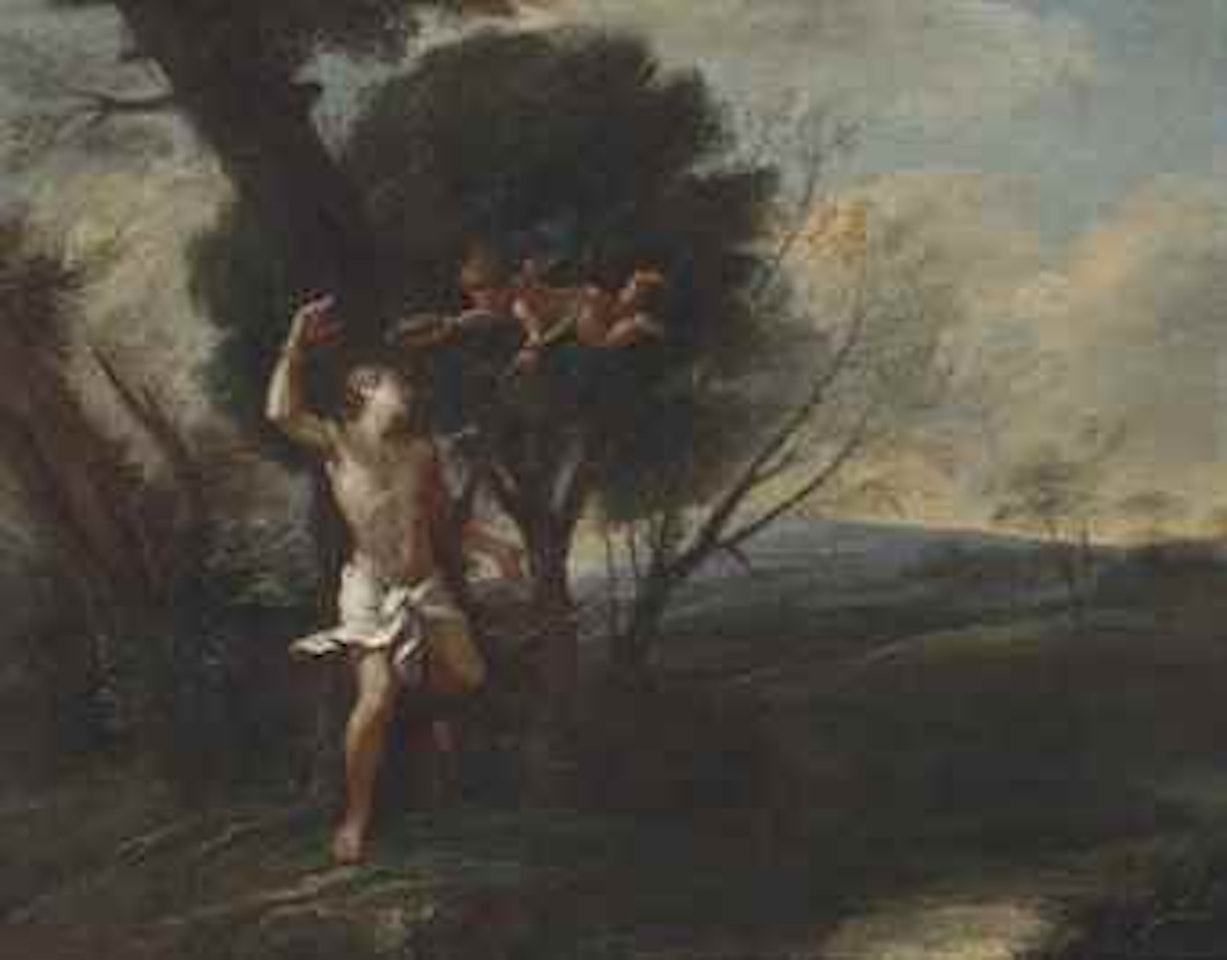 The Martyrdom of Saint Sebastian by Roman School