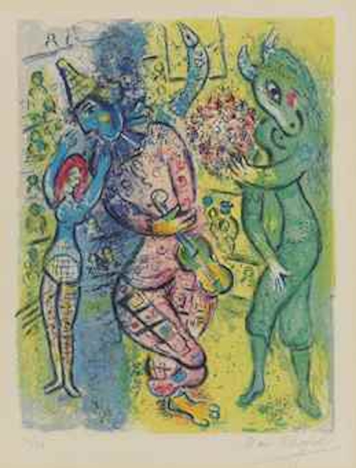 One plate, from: Le Cirque by Marc Chagall