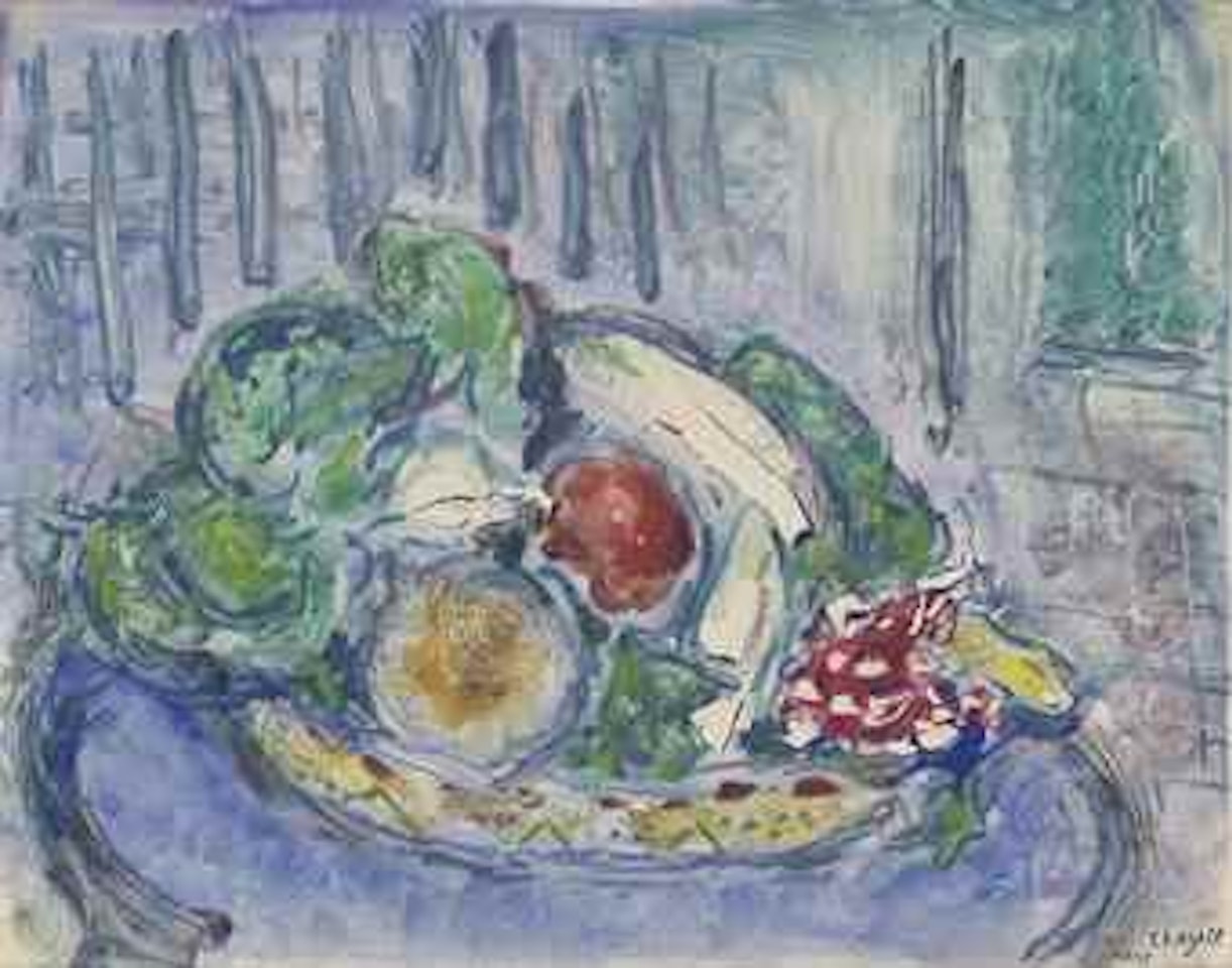 Le Guéridon Bleu by Marc Chagall