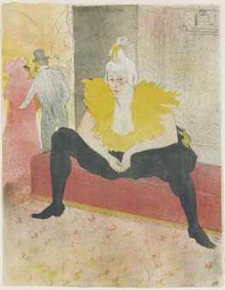 La clownesse assise (Mademoiselle CHA-U-KA-O) by Henri de Toulouse-Lautrec