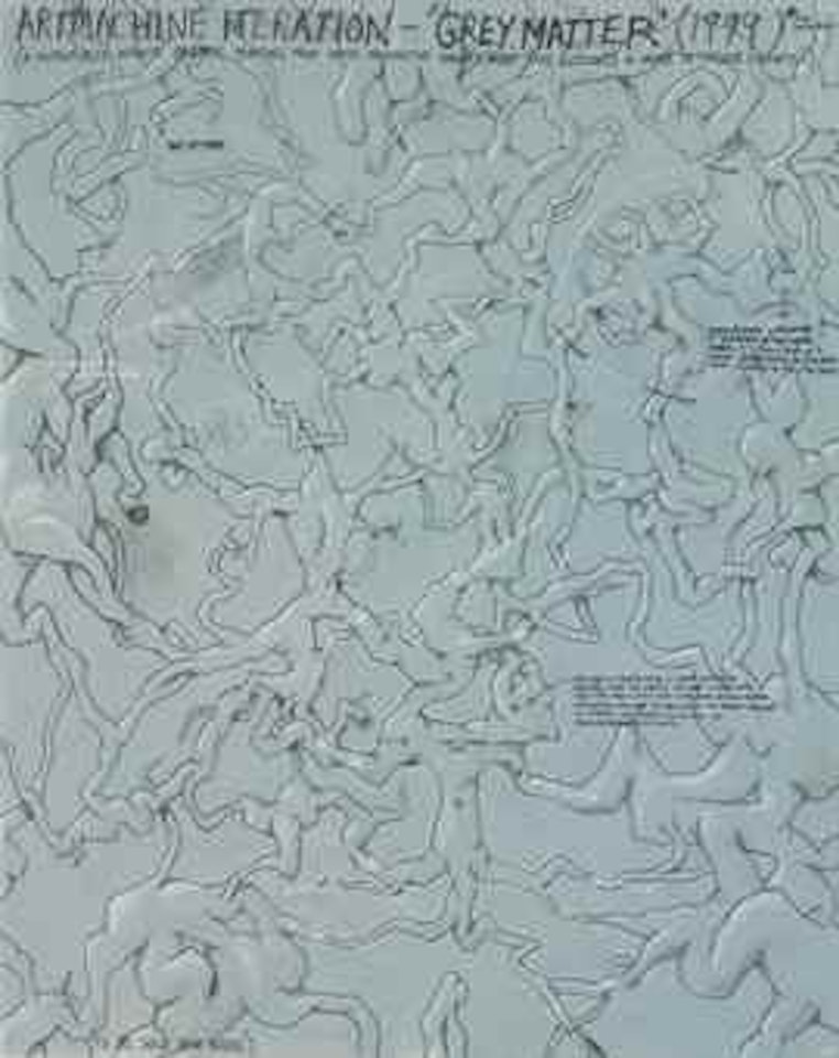 Studio Wall Drawing: Artmachine Iteration - "Grey Matter" by Keith Tyson