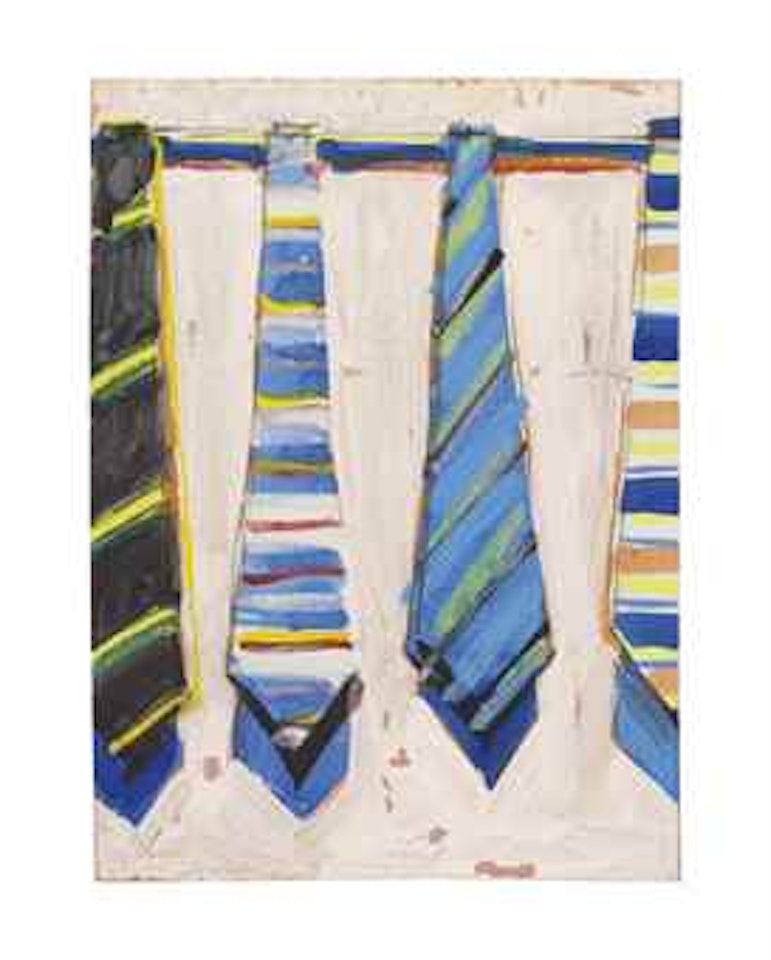 Untitled (Four Striped Ties) by Wayne Thiebaud